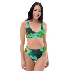 Bas de maillot de bain éco-responsable taille haute